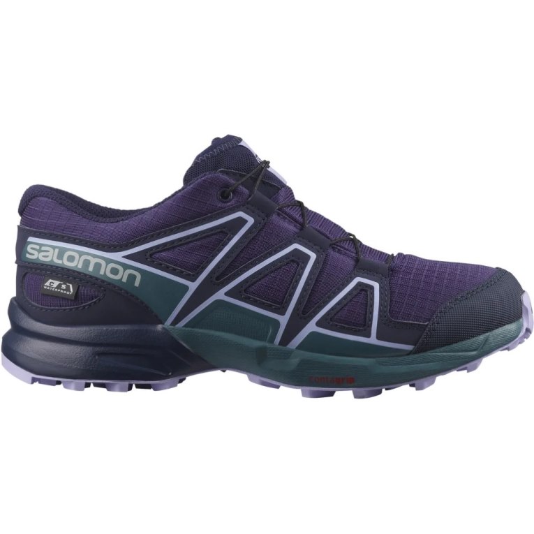 Salomon Speedcross CSWP Kids\' Hiking Shoes Purple | CA 17V40